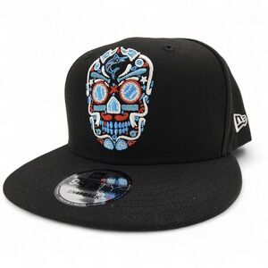 New Era Miami Marlins Day of the‎ Dead Hat Black DOTD Skull 9Fifty Snapback NEW
